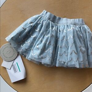 Blue and Silver Patterned mermaid  Skirt